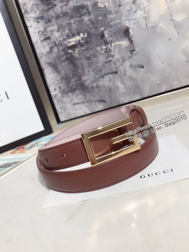 Gucci經典皮帶 古奇方扣牛皮腰帶  jjp2039